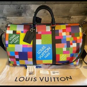 ‼️SOLD‼️New!! Sold out Louis Vuitton Damier 3D keepall!